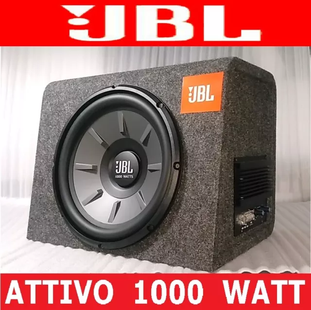 Box Attivo Jbl Stage 1000 Watt Subwoofer+Amplificatore Cassa Amplificato Auto