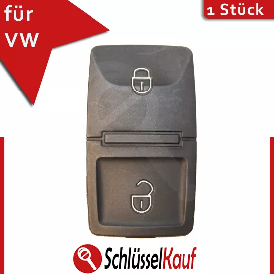 Tastenfeld 2 Tasten Schlüssel passend für VW Audi Skoda Seat Golf Lupo Sharan