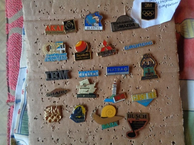 Job lot of 20 electronic companies technology related metal lapel pins