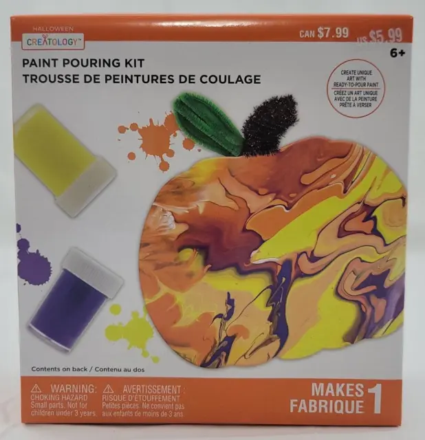 Creatology Halloween Paint Pouring Kit Pumpkin Kids Craft Kit New