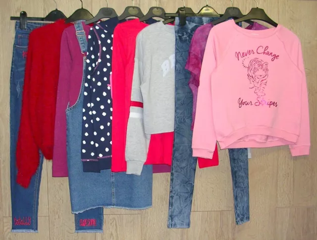 NEW LOOK H&M etc Girls Bundle Jeans Tops Jumpers Pinafore Dress Age 10-11 146cm