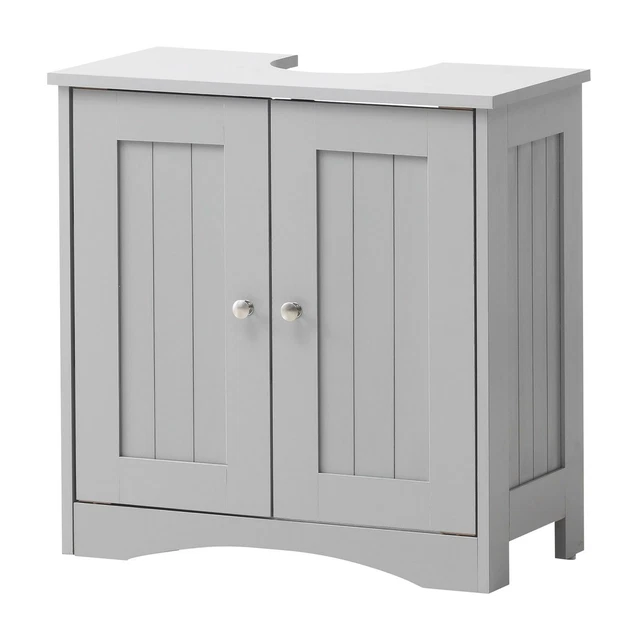 GREY BATHROOM UNDER Sink Basin Storage Cupboard Vanity Unit