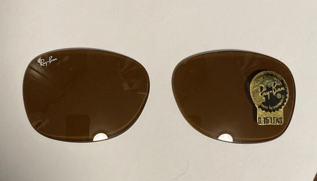 Lentes de repuesto genuinas Ray Ban RB 2132 RB2132 nuevas Wayfarer 55 mm marrones vidrio
