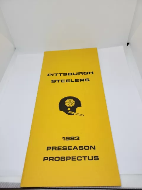 Vintage Pittsburgh Steelers NFL 1983 Preseason Prospectus