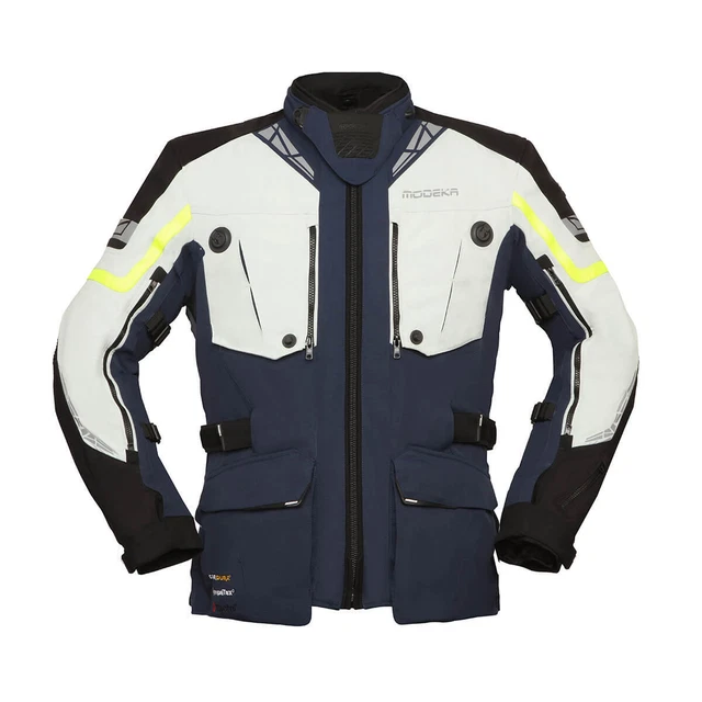 Modeka Panamericana II Giacca Motociclista Uomo (Blu/Grigio Chiaro) TG:XXL