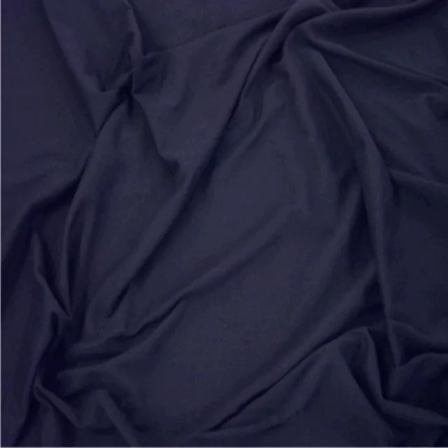 NAVY BLUE - 64" Wide 100% Cotton Jersey Fabric Sold Per Metre Super Soft Fabric!