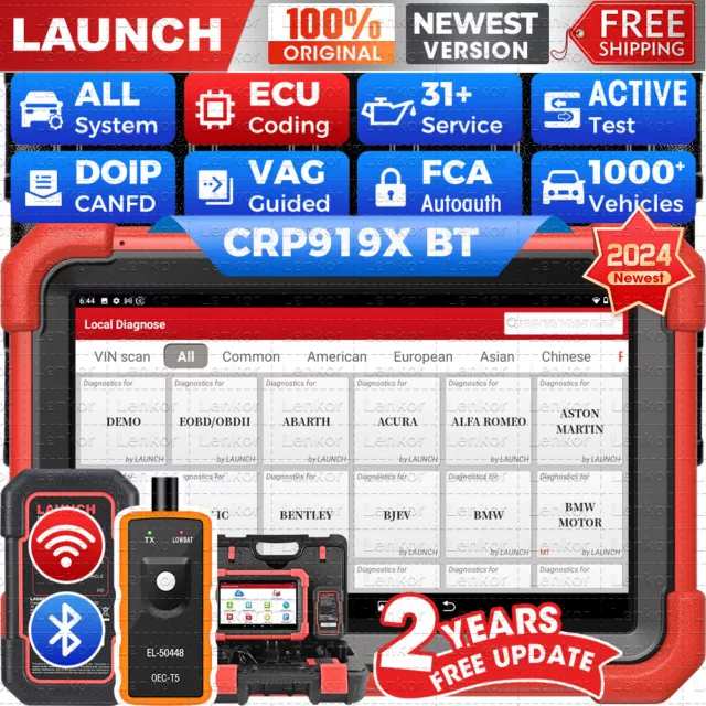 LAUNCH X431 CRP919X BT PRO Elite Bidirectional Car Diagnostic Scanner Key Coding