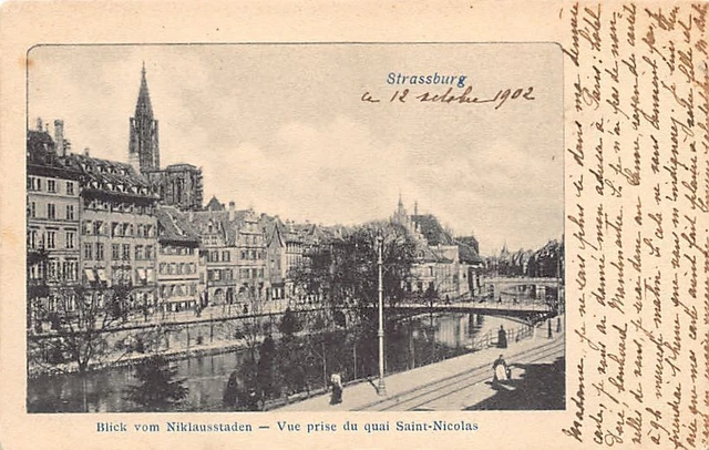 France - STRASBURG - view taken from the Quai Saint-Nicolas