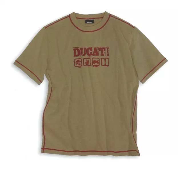 DUCATI kurzarm T-Shirt Billboard sand rot NEU !!! %%% Reduziert %%%