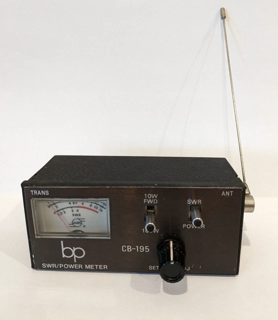 *BP* with Antenna  SWR Power Meter CB/HF Ham Radio Model CB-195 10W 100W Vintage