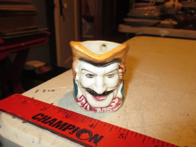 Vintage Occupied Japan Toby Style Mug, Mustached Man with Brown hat