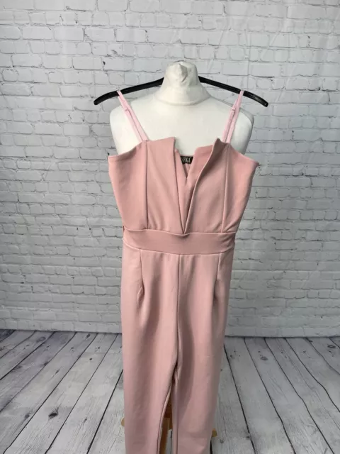 Missfiga Pink Strap Slim Leg Jumpsuit Women Size 12 (HH24)