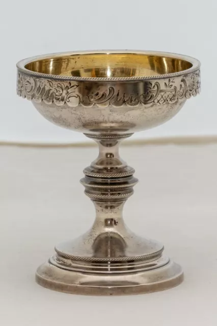 Antique Russian goblet sterling Silver marked gilded