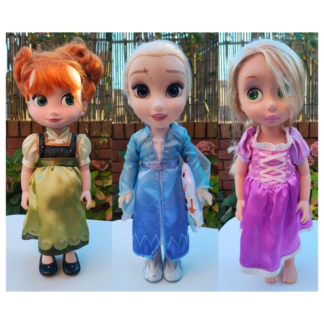 DISNEY STORE ANIMATORS Collection Dolls Frozen Princess Anna Elsa