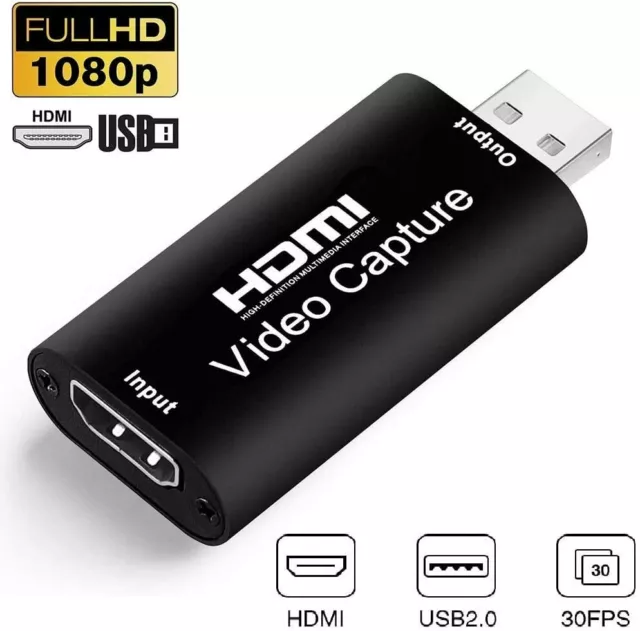 Capturadora de video 4K HDMI  USB 2.0 1080p 30fps captura y edición de video