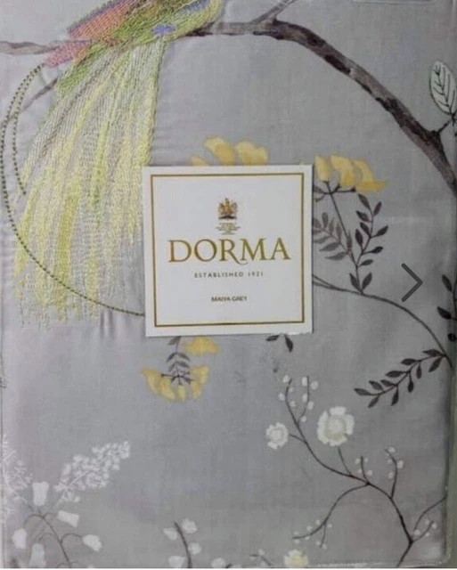 DORMA EMBROIDERED MAIYA Grey Super King Duvet Cover Only Chinoiserie