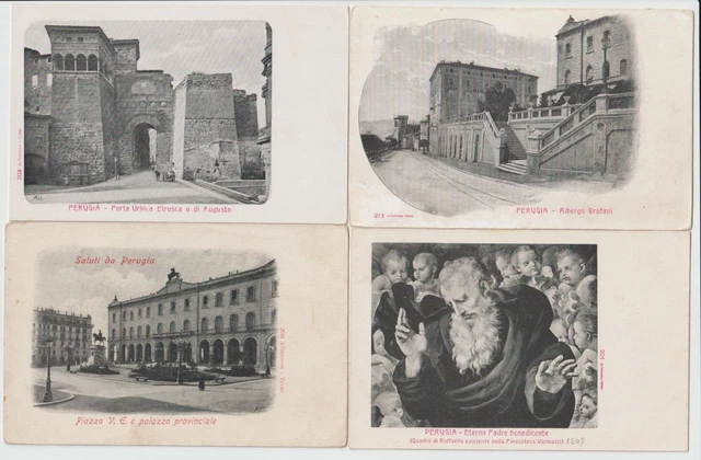 4 Antiche Cartoline Di Perugia Diverse - Edizioni Alterocca - Basso Costo