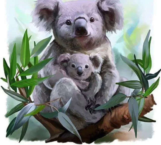 Abstract Koala Diamond Painting Cute Design Embroidery Portrait
