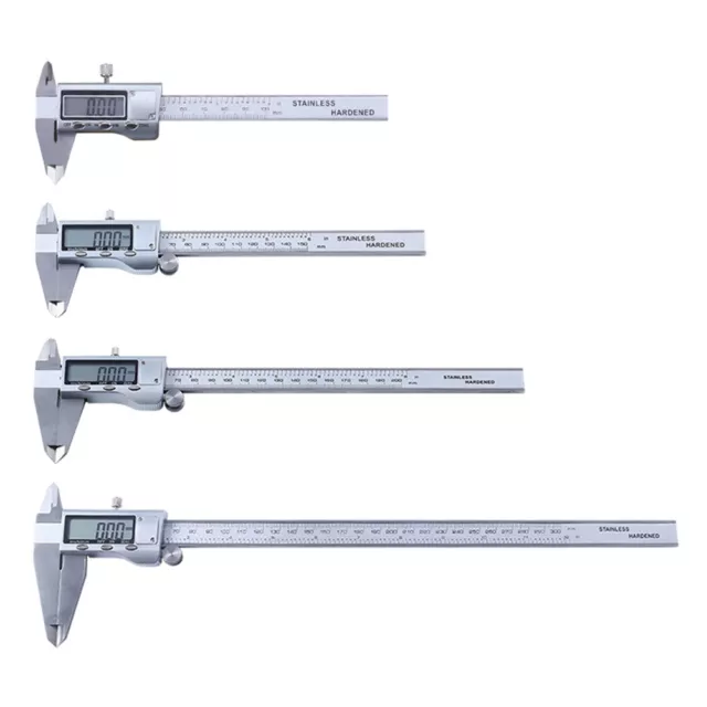 Electronic 4 6 8 12 Inch / 100 150 200 300 MM Digital Vernier Caliper Ruler Kit