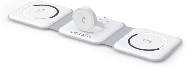 UCOMX Nano 3 in 1 Wireless Charger for iPhone,Magnetic Foldable 3 in 1 Charging