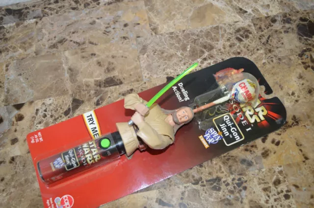 Star Wars Episodio 1 Fai Girare Pop Candy Qui Gon Jinn Duello Azione '99 3