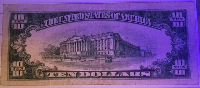 Price Drop - Very Good1934 Series C $10 Ten Dollar Silver Certificate Blue Seal 2