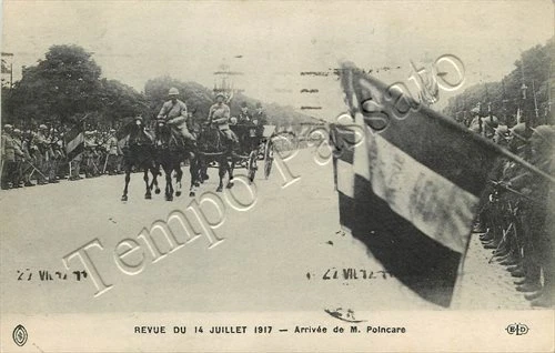 Francia - Parigi, parata militare del 14 luglio (arrivo di Poincaré) - 1917