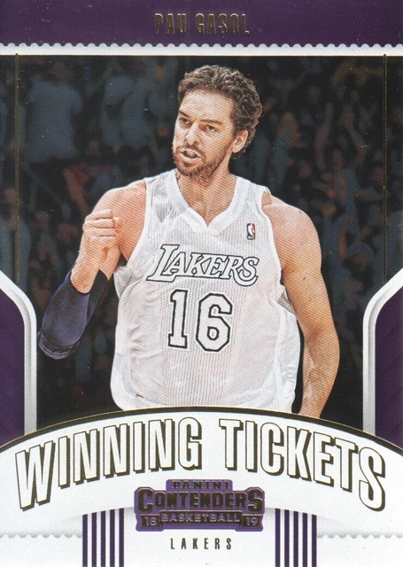 2018-19 Panini Contenders Basketball Winning Tickets #7 Pau Gasol