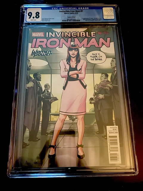 INVINCIBLE IRON MAN #7 CGC 9.8 Women of power variant￼ - 1st app Riri Williams