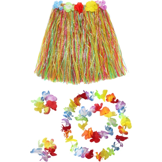 Hula Skirt Grass Skirt Suit Hawaiian Party Supplies Kids Outfits Decorate