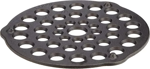 Pre-Seasoned Cast-Iron Meat Rack/Trivet - Nonstick, Rustproof, Lifetime - 8-Inch 3