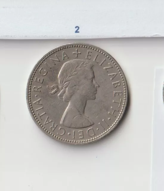 1964  British English UK Half Crown Coin  ELIZABETH II