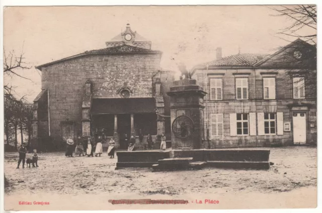 Cpa 55 - Aulois-En-Perthois - La Place (Meuse) - Écrite Guerre 14-18 - Censurée