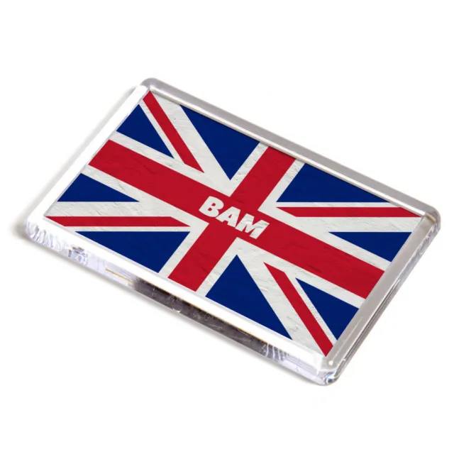 FRIDGE MAGNET - Bam - Union Jack Flag - Boy's Name Gift