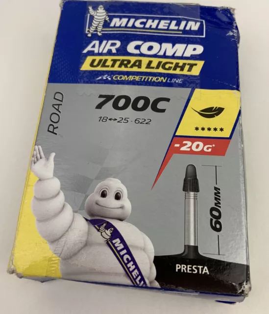 Michelin AirComp Ultra Light Tube, 700C 60mm Presta Valve