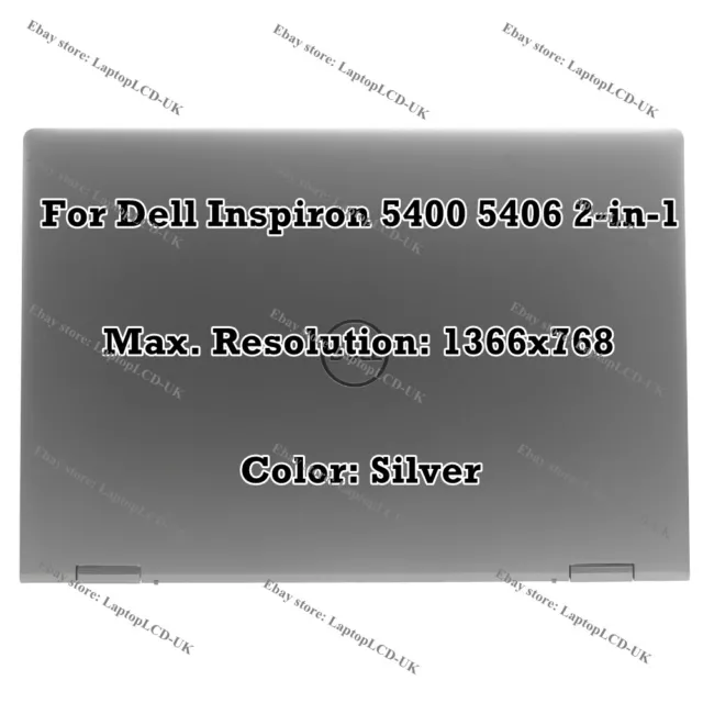 Silver 14.0" Dell Inspiron 14 5406 HD 1366x768 LCD Touch Screen Assembly Display
