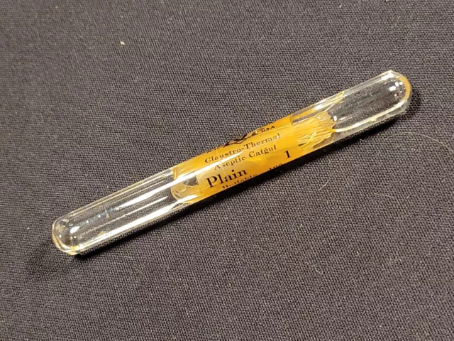 UNUSED Vintage Glass Vial Surgical Suture Kit 1 Vial Davis Geck Kalmerid Size 1