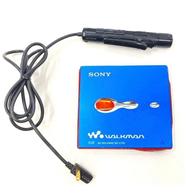 SONY MZ-E700 MD Walkman MiniDisc Player Blue with Remote Excellent