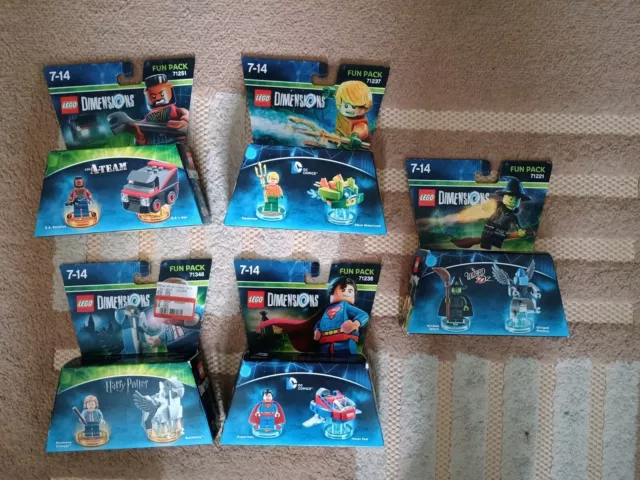 5x Lego Dimensions Sammlung A-Team, Aquaman, Superman, Hermine, Wicked Witch OVP