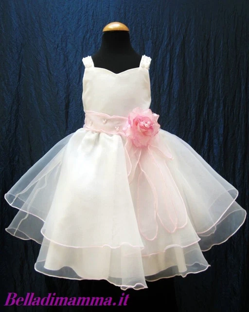 Vestito Abito Damigella Cerimonia Bimba Bambina belladimamma (3-7 anni)