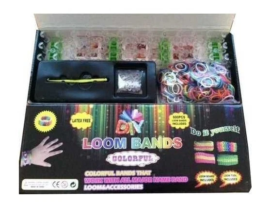 Créateur De Génie Magic Loom Coffret De Tissage – Métier à Tisser, 300 élastiques, 12 Attaches, Crochet, Fabrication De Bijoux Pour Enfants