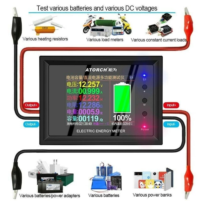 Tester Leistungsmesser Voltmeter 85.7*63mm Amperemeter Batteriekapazität