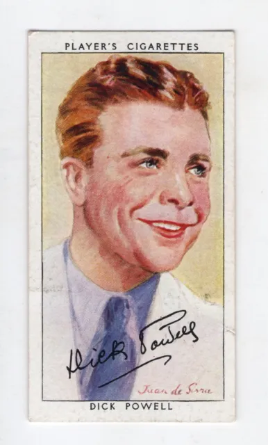 John Player Film Star Cigarette Card 1938. Dick Powell