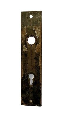 Antique Cast Iron Victorian Eastlake Door Knob Back Plate 6.5 X 1.5” 3