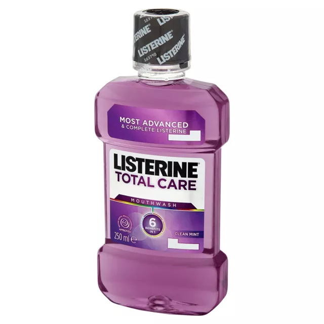 Enjuague bucal antibacteriano Listerine cuidado total limpio como nuevo 250 ml - paquete de 2 2