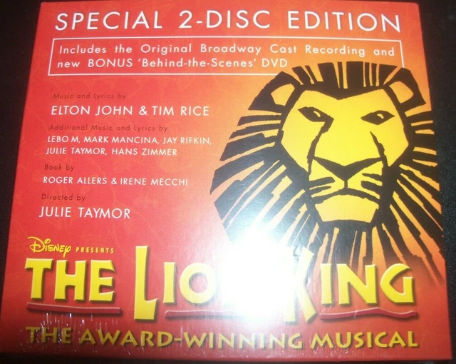 THE LION KING Original Broadway Cast Recording CD DVD Edition New £
