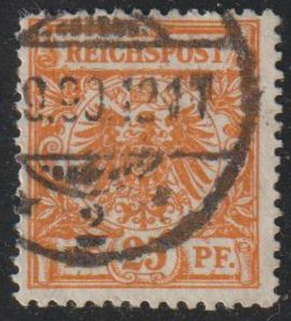 DR Krone/Adler Nr. 49aa- 25 Pf, gestempelt geprüft BPP (T2)