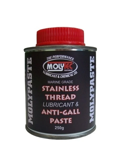 QTY 5 STAINLESS AntiSeize Grease & Lubricant Paste 250g Brush Top Tin