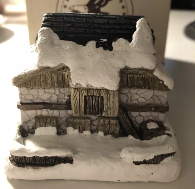 VTG The American Rustic Series: Country Christmas Cottage - Stone Barn 1989