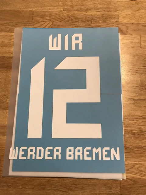 Werder Bremen Stadion Fan Aufdruck 12 WIR Für Erw. Trikots